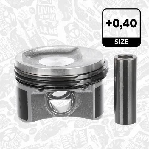 Kolben für FIAT LANCIA FORD 1,2 169A4.000 - Kolben & -ringe, hochwertiger Kolben mit Ringen und Bolzen von ET ENGINETEAM, ideal für eine zuverlässige Motorleistung und langlebige Nutzung.
