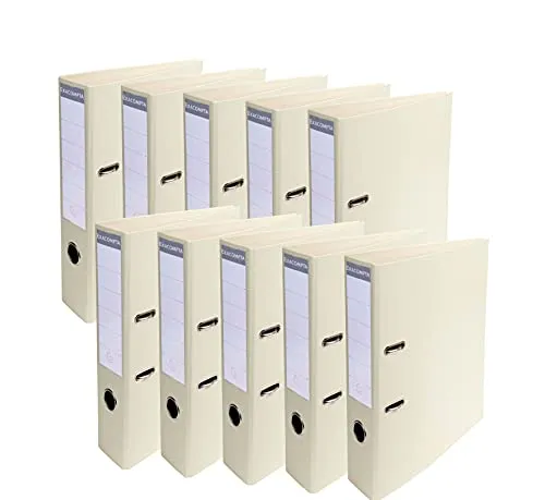 Exacompta 10er Pack Premium PVC-Ordner Prem´Touch Pastell - DIN A4 Ringordner mit hochwertiger Qualitätsmechanik, ideal für bis zu 600 Blatt, perfekt für ein ordentliches Büro oder Home Office.