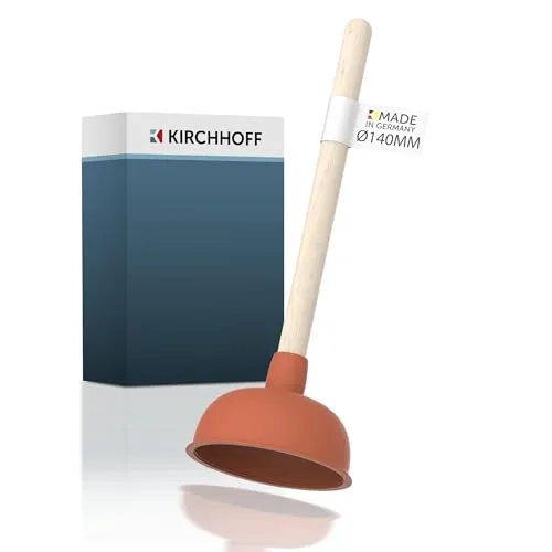Kirchhoff Profi-Pömpel 140 mm - Effektive Saugglocke für verstopfte Abflüsse - Der Kirchhoff Profi-Pömpel ist ideal zur schnellen und chemiefreien Behebung von Verstopfungen in Toilette, Dusche und Badewanne. Mit seiner großen Saugglocke garantiert er zuverlässige Hilfe bei Abflussproblemen.