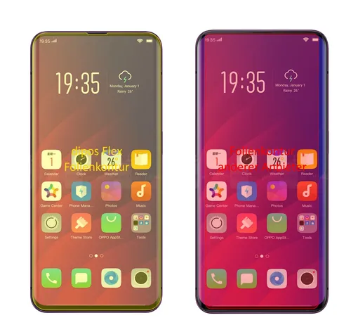 2x Schutzfolie für Oppo Find X inkl. Rundung Flex Folie dipos Display Schutz