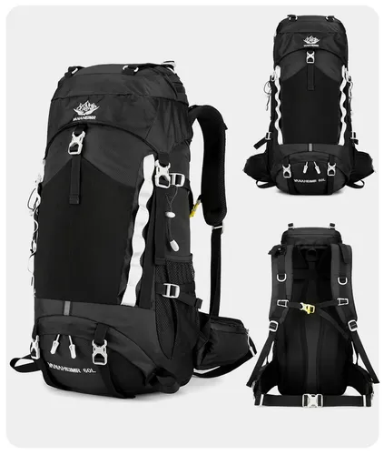 Maity Wanderrucksack 60L - Ultraleichter & Wasserdichter Trekkingrucksack - Rucksacktaschen für Outdoor & Reisen, ergonomisch mit 60L Volumen, wasserabweisend und ideal für mehrtägige Abenteuer. Inklusive Regenhülle und praktischen Fächern für optimale Organisation.