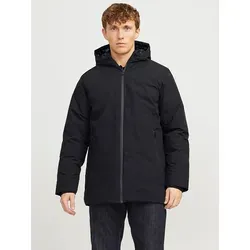 Jack & Jones Parka "Planet" in Schwarz - L - Stylischer Parka aus recyceltem Polyester, mit Kapuze und praktischen Reißverschlusstaschen. Ideal für einen modernen Look bei jedem Wetter.
