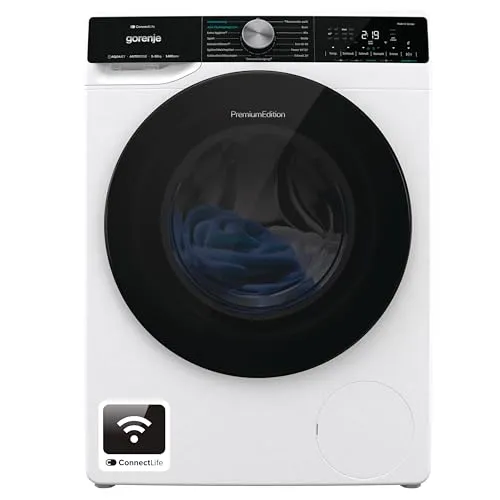 Gorenje WNS14A4ATS Waschmaschine mit Dampffunktion - 10kg Kapazität, 1400 U/min, 28 Programme inkl. Schnell- und Dampffunktion, ConnectLife App-Steuerung für mehr Komfort und Kontrolle.