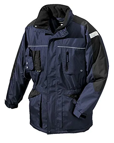 teXXor Winterparka Aalborg, gefütterte Regen Arbeitsjacke M, marine - Arbeitskleidung & Uniformen mit Reflexstreifen für erhöhte Sichtbarkeit und optimalen Wetterschutz bei der Arbeit.
