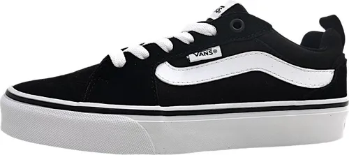 VANS Filmore Damen Sneaker, Gr. 39, Schwarz/Weiß aus Leder - Stylische Sneaker von VANS für Damen, ideal für den Alltag. Mit atmungsaktivem Leder, regulierbarer Schnürung und rutschfester Sohle - perfekt für einen sportlichen Look im Büro.