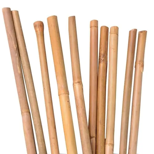 UNUS Bambusstäbe 105 cm - 10 Stück Rankhilfe für Pflanzen - Die UNUS Bambusstäbe bieten starken Halt für Ihre Pflanzen und fördern ein gesundes Wachstum. Ideal als Rankhilfe für Garten und Balkon – wetterfest, robust und aus 100% natürlichem Bambus!