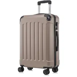 YONSLY Koffer Trolley Reisekoffer mit 4 Rollen – Beige - Hochwertiger Hartschalenkoffer mit 360°-Rollen für mühelose Mobilität. Robustes ABS-Material schützt Ihre Gegenstände, ideal für Reisen und den Alltag. Integriertes Sicherheitsschloss für sorgloses Reisen.