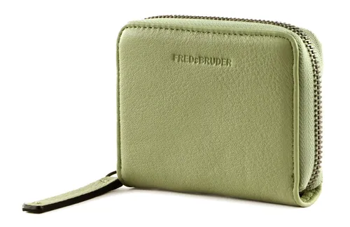 FREDsBRUDER Geldbörse Oblivia, aus echtem Leder in Ice Green - Portemonnaies aus 100% echtem Leder, stilvoll und langlebig, ideal für den Alltag mit 4 Einsteckfächern und Zipper-Verschluss.