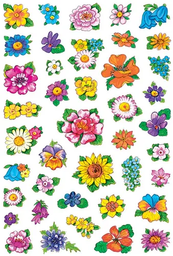 HERMA Sticker DECOR "Kleine Blumenköpfe" 3 Blatt à 41 Etiketten