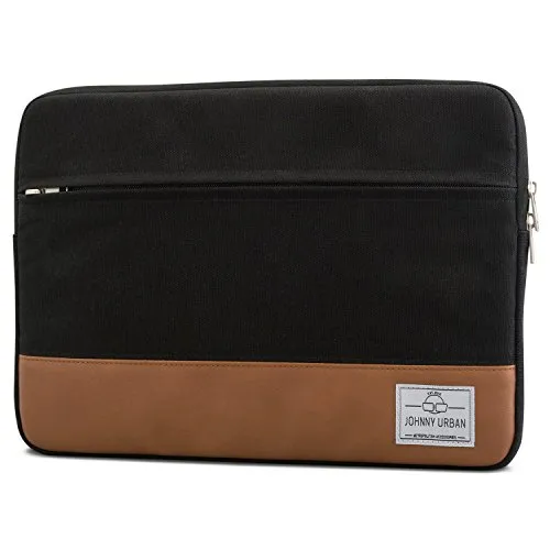 Johnny Urban MacBook Pro 13 (2020-2016) Hülle, MacBook Air (2020-2018) Tasche Schwarz Laptop Sleeve aus Baumwolle Laptoptasche fürs MacBook Pro 13, Macbook Air, 11-12 Zoll Notebooks