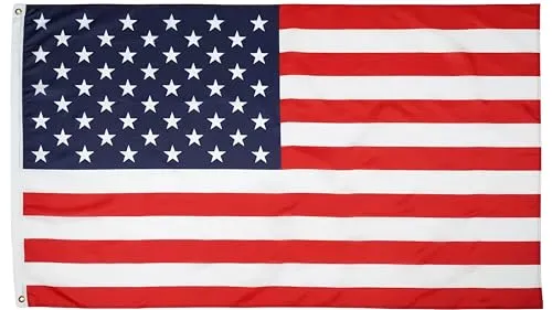 XXL Groß 240 x 150 cm Bandiera American USA Nationalflagge Banner America Polyester mit Messingperlen United States Flag UV-beständig Für Fußball, Festivals, Parade, Party Dekorationen
