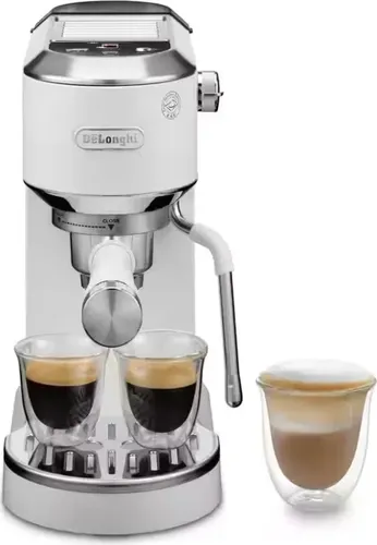 DeLonghi Dedica Duo EC890.WI Siebträger Espressomaschine - Siebträgermaschine mit Cold Brew-Funktion in nur 5 Minuten, ideal für Kaffee-Enthusiasten, modernes Design und intuitive Bedienung