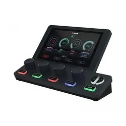 BEACN Mix Create Dark USB C Audio Mixer - Professionelles Mischpult für Content Creator – Mit 5-Zoll-Farbdisplay und intuitiver Audiosteuerung, ideal für Streaming, Gaming und Podcasting.
