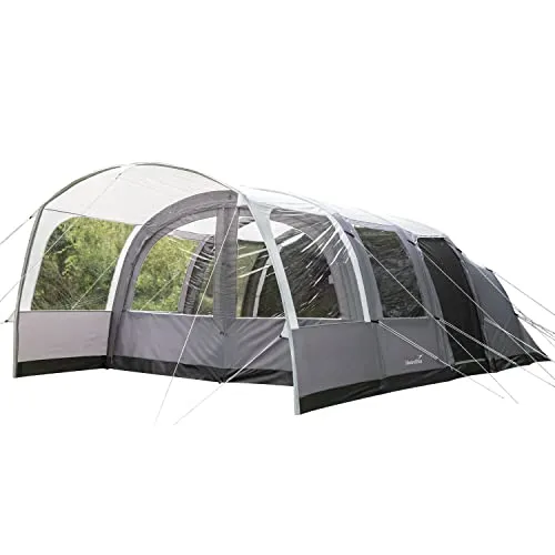 Skandika Tunnelzelt Timola 6 Air Protect - Aufblasbares Zelt für 6 Personen - Campingzelt mit 2 Schlafkabinen und 220 cm Stehhöhe, wasserdicht mit 5000mm Wassersäule für optimalen Wetterschutz.