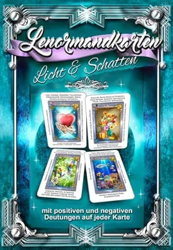 Lenormandkarten Licht und Schatten - 3. Auflage - Aura & Chakra - Entdecken Sie die positive und negative Deutung jeder Karte für tiefere Einsichten in Ihre Lebensfragen.