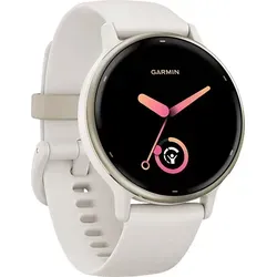 Garmin Vivoactive 5 Creme - 42 mm Aktivitätstracker, Gesundheit und Fitness im Blick, inklusive Musikplayer und Rollstuhlmodus