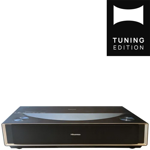 HISENSE PT1 4K UST-Projektor - 2500 ANSI Lumen - Beamer mit einzigartiger Trichroma RGB Laser Technologie für brillante Farben und 4K Ultra HD Bildqualität. Genießen Sie mit 2500 ANSI Lumen auch bei Tageslicht beeindruckende Heimunterhaltung.