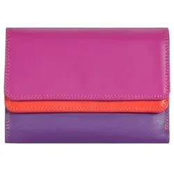 mywalit Leder Damen Geldbörse Double Flap Purse 250-75 Sangria Multi - Damen-Geldbörsen mit 6 Kreditkartenfächern, 2 Geldscheinfächern und einem praktischen transparenten Ausweisfenster für optimale Organisation.