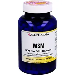 Msm 500mg Gph Kapseln 180 ST - Arzneimittel mit 500 mg natürlichem MSM pro Kapsel, unterstützt die Gelenkgesundheit und ist gluten-, laktose- und hefefrei. Ideal für eine ausgewogene Ernährung.