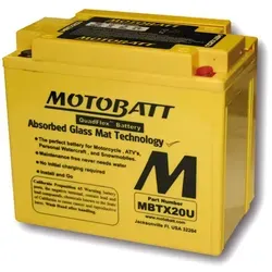 MOTOBATT MBTX20U Powersport-Akku - Hochleistungsakku für Powersport-Anwendungen, wartungsfrei, mit optimalem Kaltstartstrom und hoher Kapazität für zuverlässigen Betrieb.