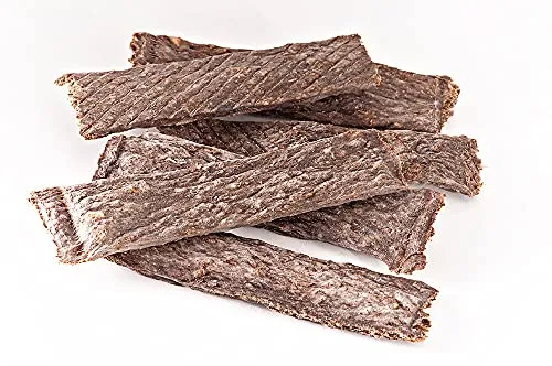 mascota vital - Trockenfleisch für Hunde – 100% natürlich & schonend getrocknet – Ohne Zusatzstoffe – Leicht verdaulich – Weicher Kausnack für Welpen, Senioren & Sensible Hunde (Ziege, 100g)