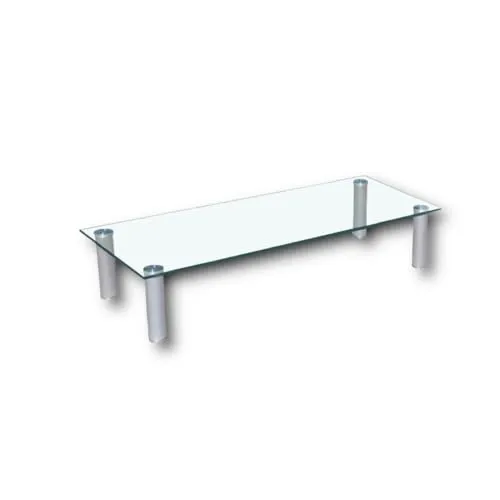 Euro Tische TV-Board TV-Rack - Glas in 3 Größen und Farben - Ständer für Computermonitore, ergonomische Bildschirm-Erhöhung für bessere Sicht und Haltung, aus hochwertigem 8 mm Sicherheitsglas, ideal für jedes Wohnzimmer oder Büro.