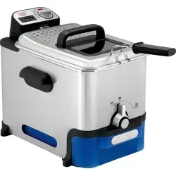 Tefal Oleoclean Pro Inox Design 3,5L FR8040 - Hochleistungs-Fritteuse für bis zu 5 Personen, integriertes Filtersystem für sauberes Öl und einfache Reinigung