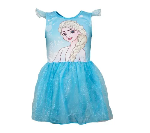 Disney Tüllkleid Disney Die Eiskönigin Elsa Kinder Sommerkleid Kleid Gr. 104 bis 134