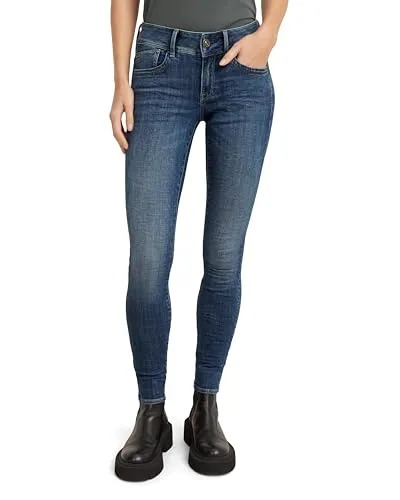 G-STAR RAW Damen Lynn Super Skinny Jeans - Jeans mit Mid Waist, super schlankem Schnitt und vorwärts gerichteten Seitennähten für eine elegante Silhouette. Ideal für Modebewusste!