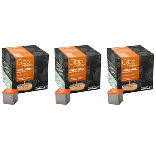 Tchibo Qbo Caffè Minas Verde Kaffeekapseln, 81 Stück – Vollmundiger Genuss - Genießen Sie 81 nachhaltige Kaffeekapseln (3x27) mit 100% Arabica aus Brasilien und Kolumbien. Aromaversiegelt für besten Geschmack und platzsparend verpackt – ideal für Ihre Qbo Maschine!
