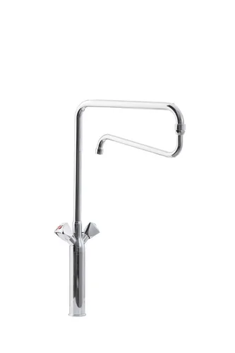 SARO Einloch-Armatur hoch BERIT 457-1090 - Hochwertige Armatur mit verchromter Oberfläche und präzisen Keramikventilen für effiziente Wasserversorgung. Ideal für moderne Küchen und Badezimmer.