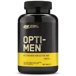 Optimum Nutrition - Opti-Men - 180 Tabletten - Sportnahrung: Hochdosiertes Multivitamin speziell für Männer, mit 40 Wirkstoffen, Aminosäuren und Enzymen. Ideal für Sportler und Bodybuilder, reicht für zwei Monate!