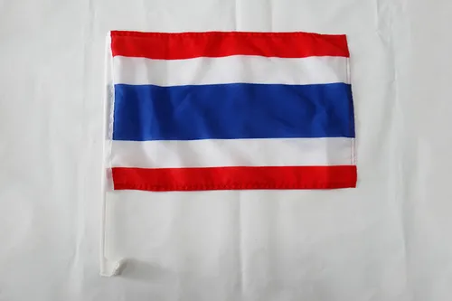 Drapeau de voiture Thaïlande 45x30cm - Carflag thaïlandais 30 x 45 cm - Neu