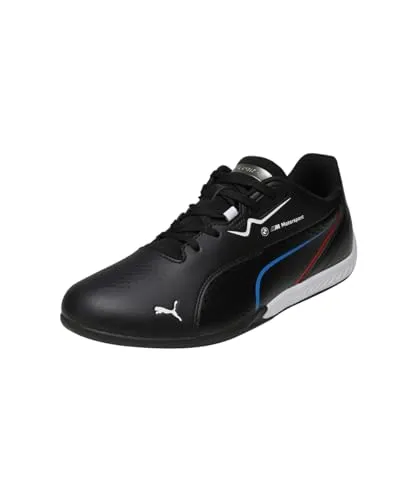 PUMA Erwachsene BMW M Motorsport Drift Cat 11 Sneakers 42.5, Schwarz-Weiß - Stylische Sneakers mit perforierten Details und schnürbarem Design. Perfekt für den Alltag und Fans von BMW M Motorsport.