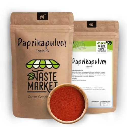 Paprika Pulver edelsüß | 120 ASTA| Paprika Pulver 100% Qualität | Delikatess Paprika 1 kg