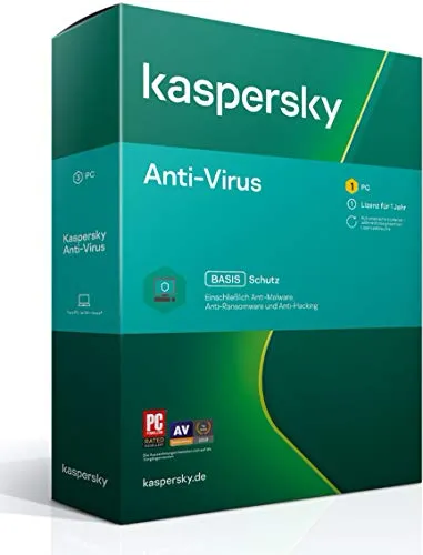 Kaspersky Anti-Virus 2022 | 1 Gerät | 1 Jahr | Windows | Aktivierungscode in Standardverpackung