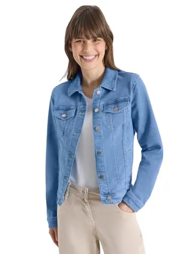 Cecil Damen Jeansjacke mit Brusttaschen - Klassische Denim Jacke mit Hemdkragen und Knöpfen, perfekt für lässige Outfits und vielseitig kombinierbar.
