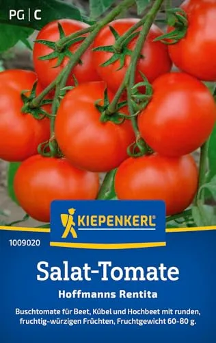 Kiepenkerl Salat-Tomatensamen Hoffmanns Rentita 1009020 - Buschtomate - runde Sorte - fruchtig - würzig - 60-80g - Saatgut, Samen Gemüse, Tomatenpflanzen