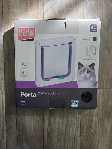 Katzentür, Katzenklappe, Cat Flap, 2 Wege , Karlie ,Braun, 19,2x20cm,Magnet,Neu