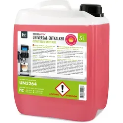 Höfer Chemie 2x 5 L Universal Entkalker mit Farbindikator für Kaffeevollautomaten - Kaffeezubehör & Espressozubehör – Effektiver Entkalker mit Farbindikator für eine kostensparende und umweltschonende Reinigung von Kaffeemaschinen und anderen Haushaltsgeräten.