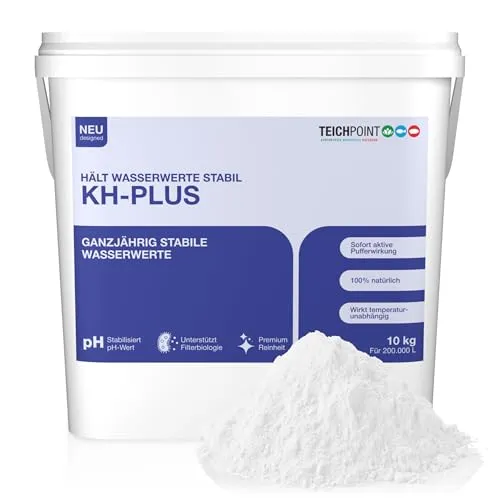 Teichpoint KH Plus 10kg | Erhöht Karbonathärte und stabilisiert pH-Wert im Garten und Koi Teich | Für ausgeglichenes Teichwasser | Carbonat härte erhöhen ohne GH | Reichweite 200.000 Liter