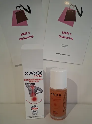 Xaxx SOS EMERGENCY ROLL-ON 50 ml - Medikamente für Muskeln, Knochen & Gelenke – Wirksam gegen Verspannungen und Gelenkschmerzen, lindert Schmerzen und löst Blockaden. Vegan und dermatologisch getestet, Made in Germany.