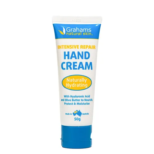 Grahams Natural Intensive Hand Cream - Mit Vitamin E - Handcreme für Sehr Trockene Hände & Haut, die zu Ekzemen Neigt - Pflege für Trockene & Rissige Fingerspitzen - Natuurlijk, Nicht Fettend, 50 g