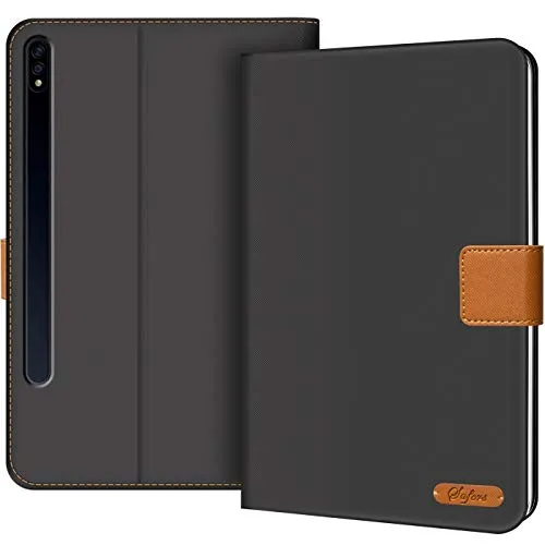 Verco Hülle für Samsung Galaxy Tab S7 11.0 (2020), Schutzhülle Tablet Tasche Standfunktion Cover [T870 T875], Schwarz