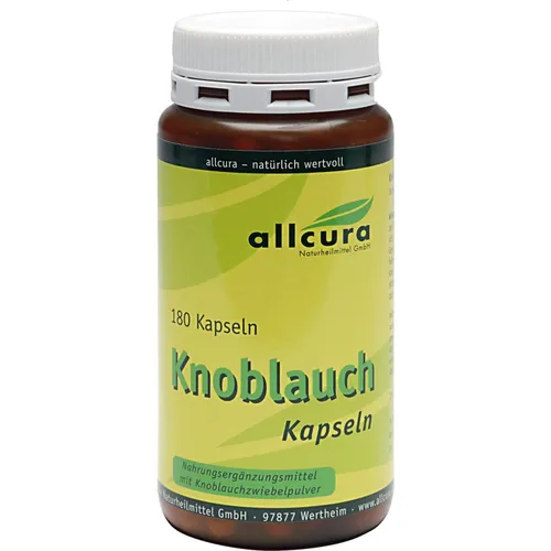 KNOBLAUCH KAPSELN 180 St - Arzneimittel zur Unterstützung der Herz-Kreislauf-Gesundheit, reich an natürlichen Antioxidantien und ideal zur Stärkung des Immunsystems.