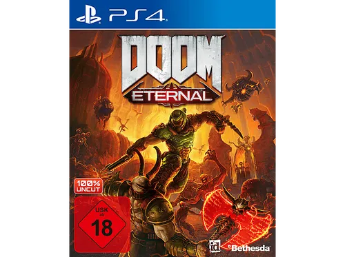 DOOM Eternal - [PlayStation 4] - Erleben Sie mit DOOM Eternal die nächste Stufe der Ego-Shooter-Action! Kämpfen Sie gegen Dämonen in beeindruckenden Welten und nutzen Sie innovative Waffen und Fähigkeiten für ein packendes Spielerlebnis.