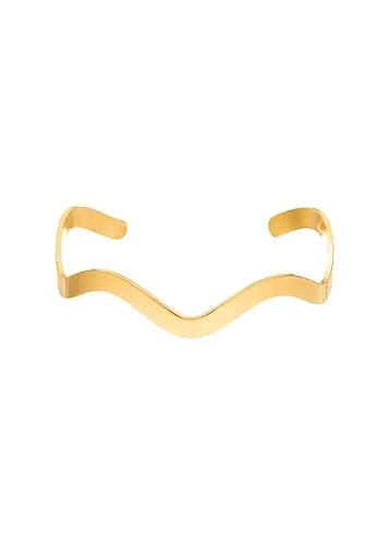 Purelei® Abstract Wave Ring Damen (Gold) – Verstellbarer Edelstahlring für individuellen Stil - Elegant gestalteter Damenring aus langlebigem Edelstahl (14K vergoldet) mit fidget-funktion. Wasserfest und ideal für jeden Anlass, perfekt als Geschenk für besondere Momente.