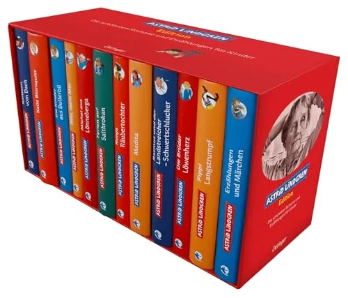Astrid-Lindgren-Edition: Die schönsten Romane und Erzählungen - Freundschaft Geschenkbücher, liebevoll im Schmuckschuber verpackt und perfekt für junge Leser ab 8 Jahren.