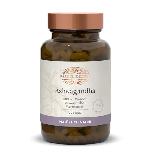 Ashwagandha Kapseln Hochdosiert, Premium Qualität, Vegane Herstellung Deutschland (60 Stk), Schlafbeere Indischer Ginseng Ayurveda Ashwagandha Extrakt 300 mg Naturheilkunde BÄRBEL DREXEL®