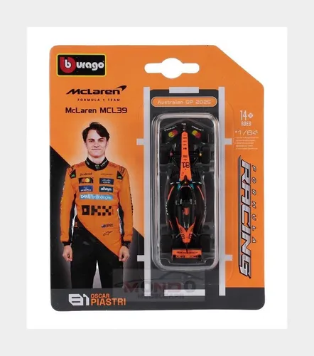 1:64 BURAGO Mclaren F1 Mcl39 #81 Season 2025 Oscar Piastri BU58001-P Modellbau